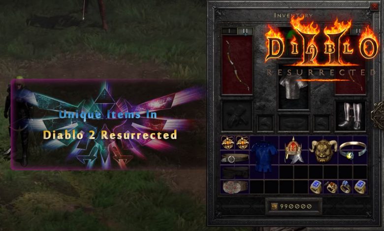 Unique Items In Diablo 2 Resurrected