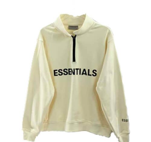 Essentials-Half-Zipper-Stand-Collar-Sweatshirt