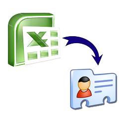 convert xls to vcard