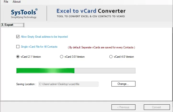 Excel to vCard Converter